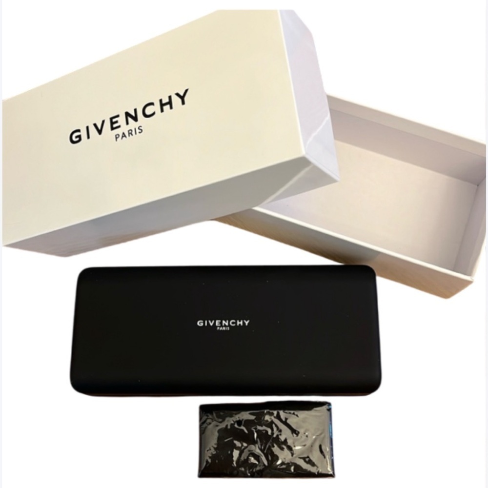 GIVENCHY Hardshell Sunglass Case, Cleaning Cloth, & Outer Box